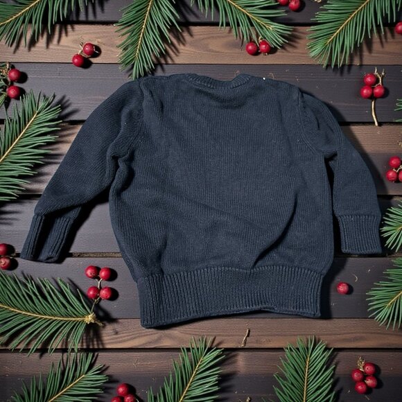 Classic Club Christmas FireTruck with a Tree Navy Sweater- Bill is embroidered - Picture 2 of 3